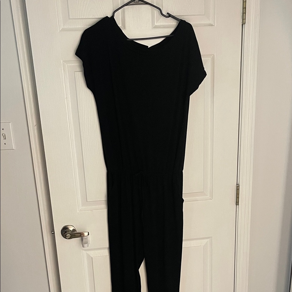 Casual Black Jumpsuit